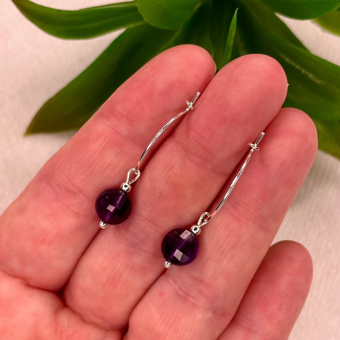 Oorbellen Amethyst