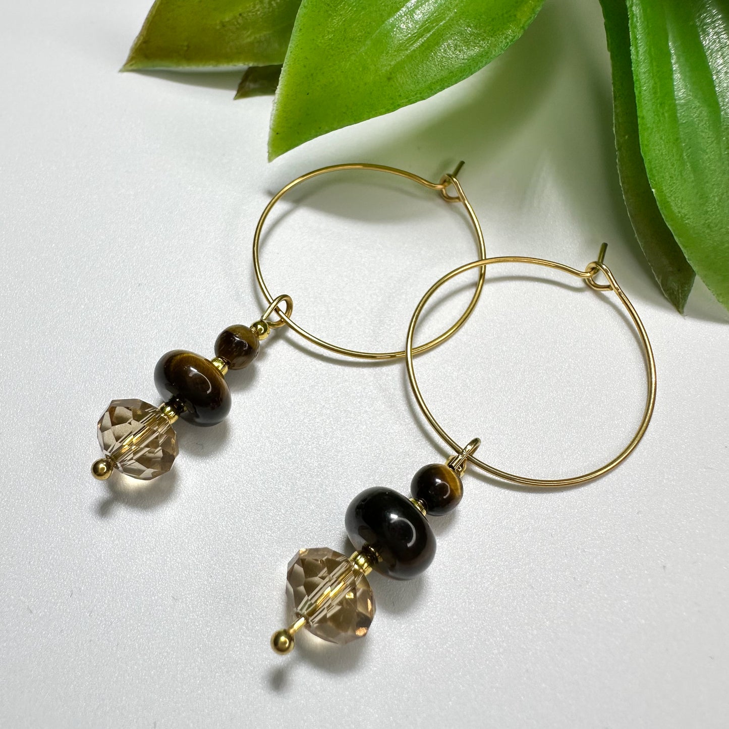 Oorbellen Tiger eye