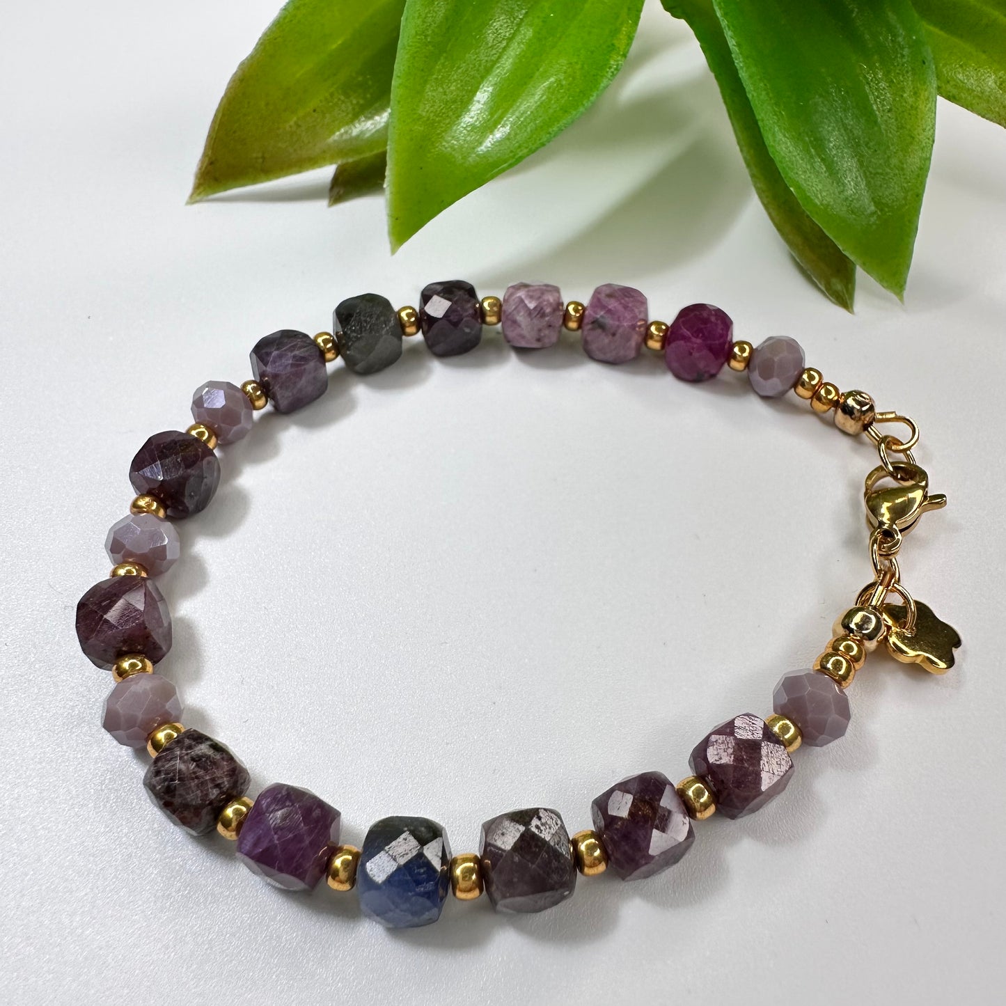 Armband Robijn & Saffier