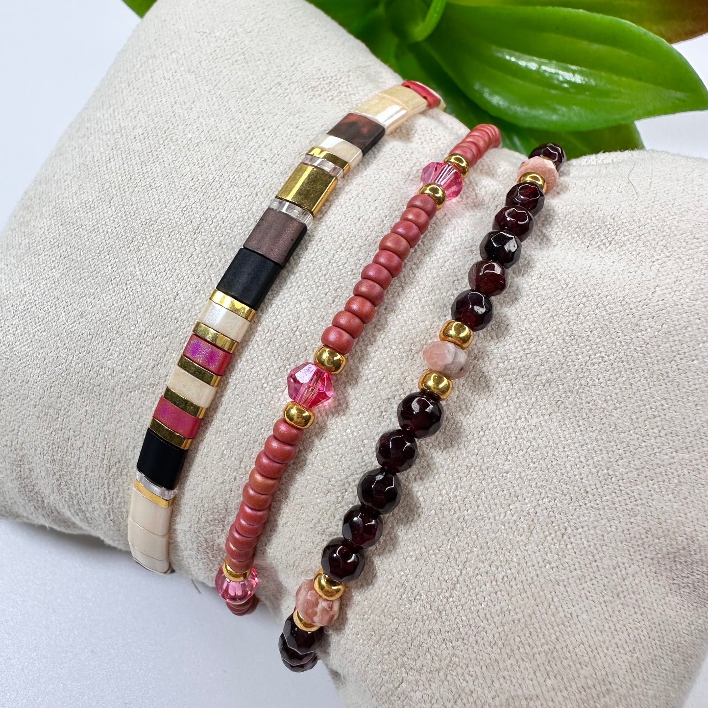 Armband Miyuki Tila Red