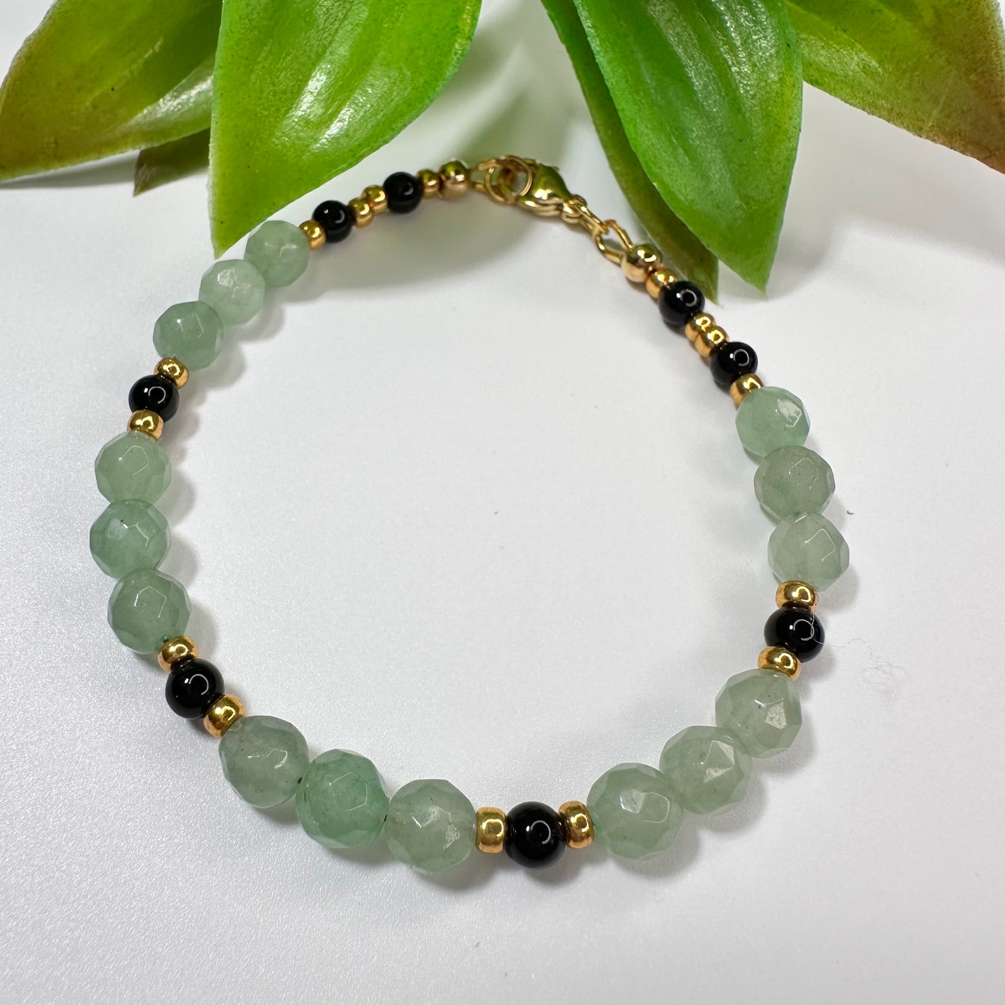 Armband Aventurijn met Onyx