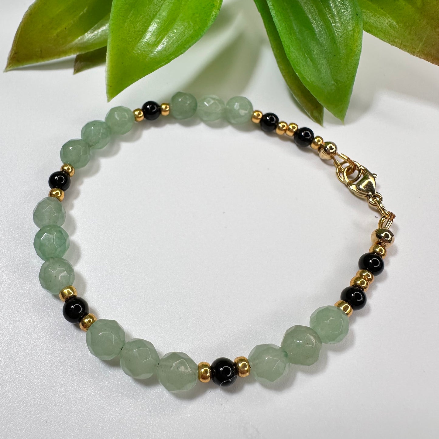 Armband Aventurijn met Onyx