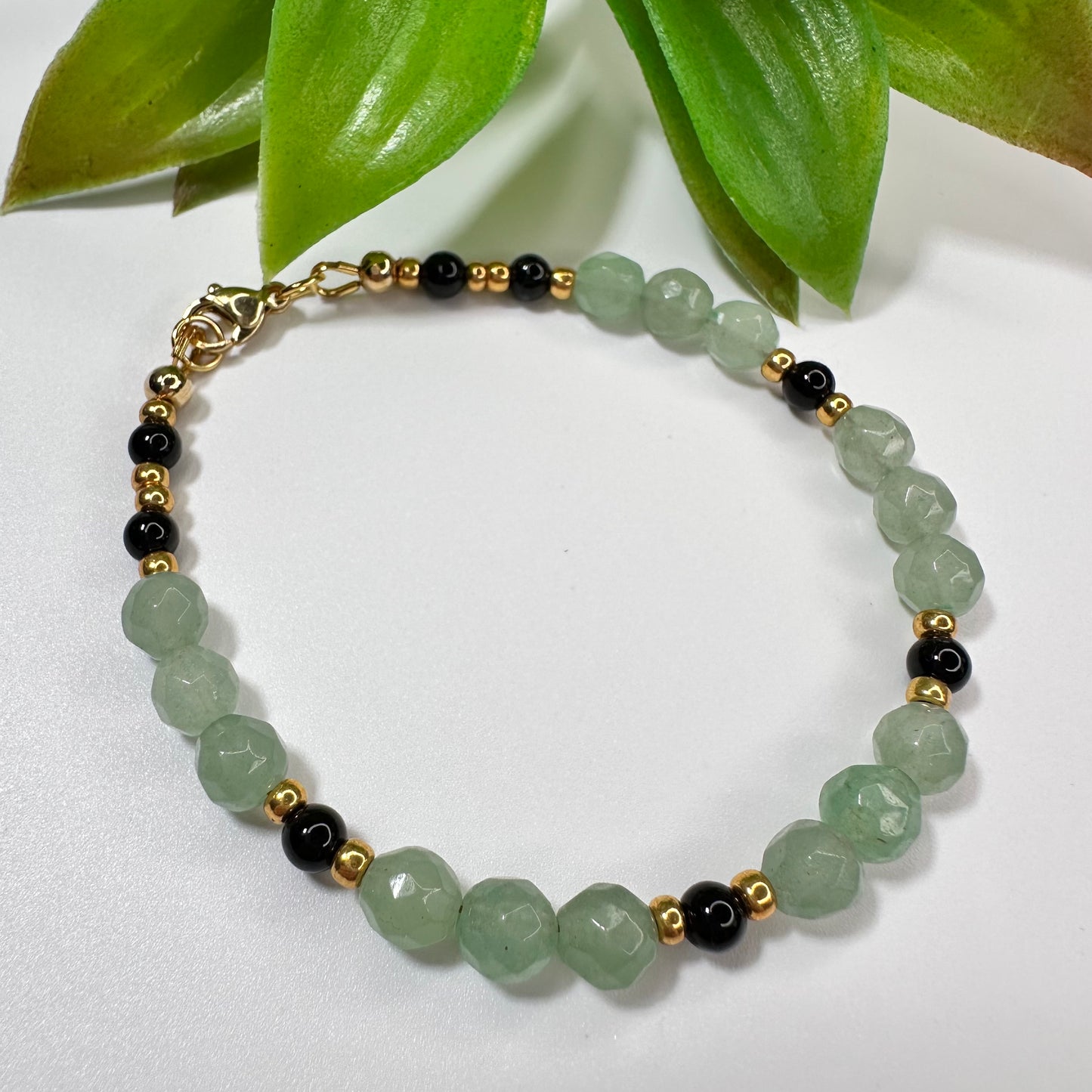 Armband Aventurijn met Onyx
