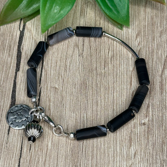 Armband zwarte Agaat