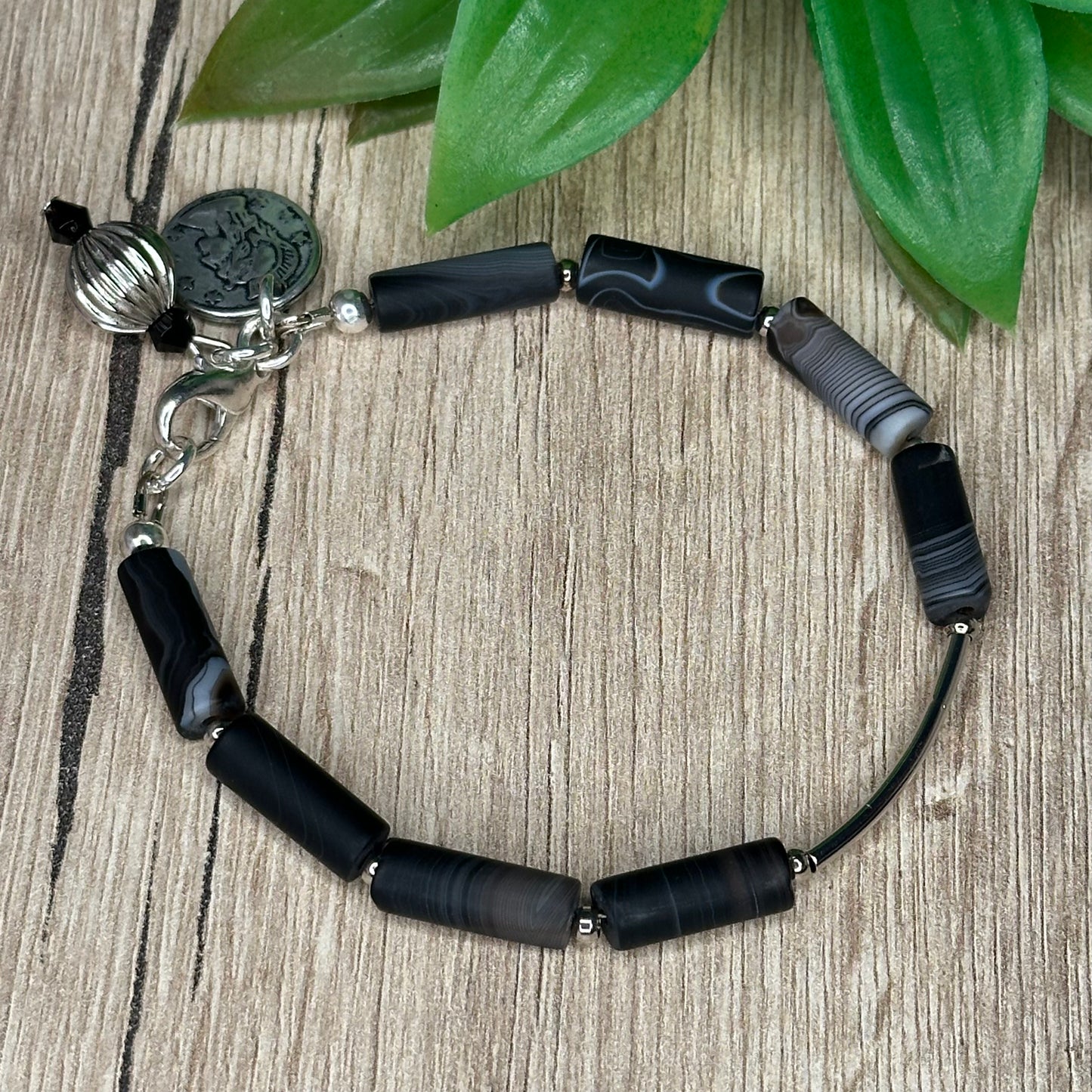 Armband zwarte Agaat