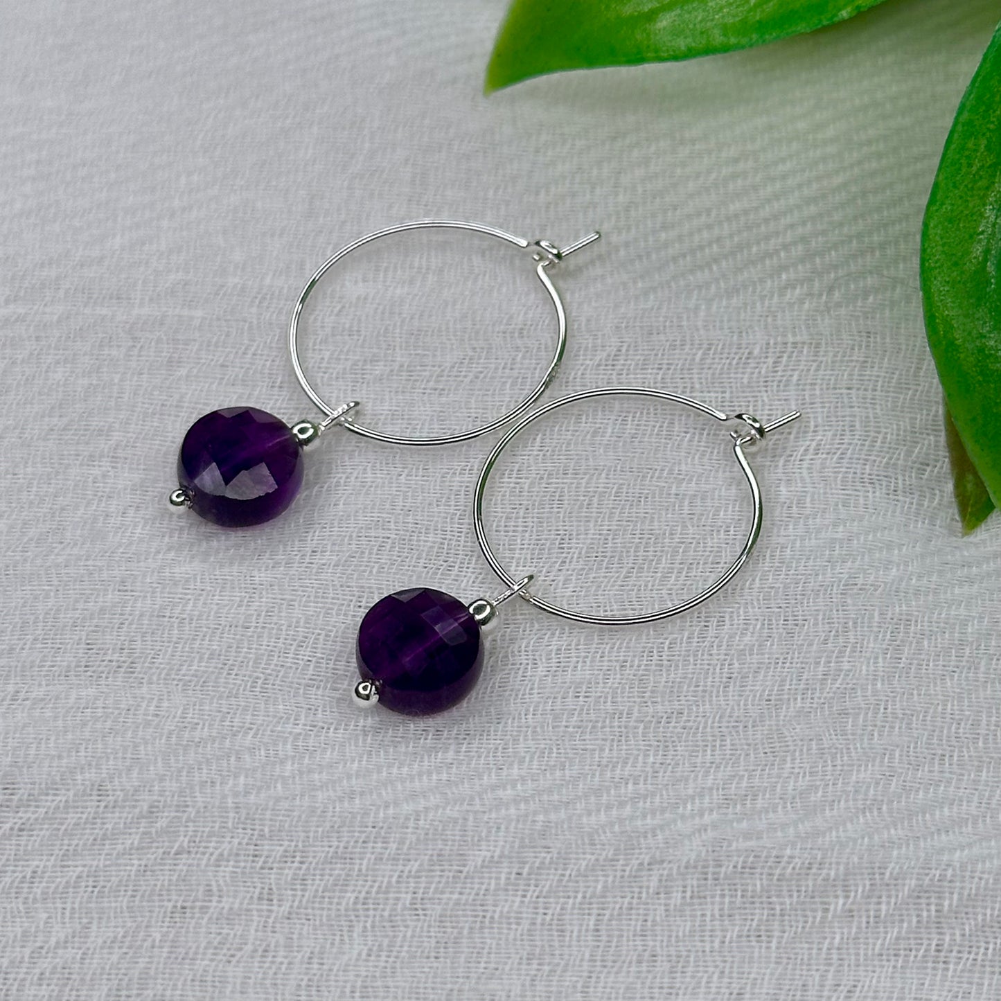Oorbellen Amethyst