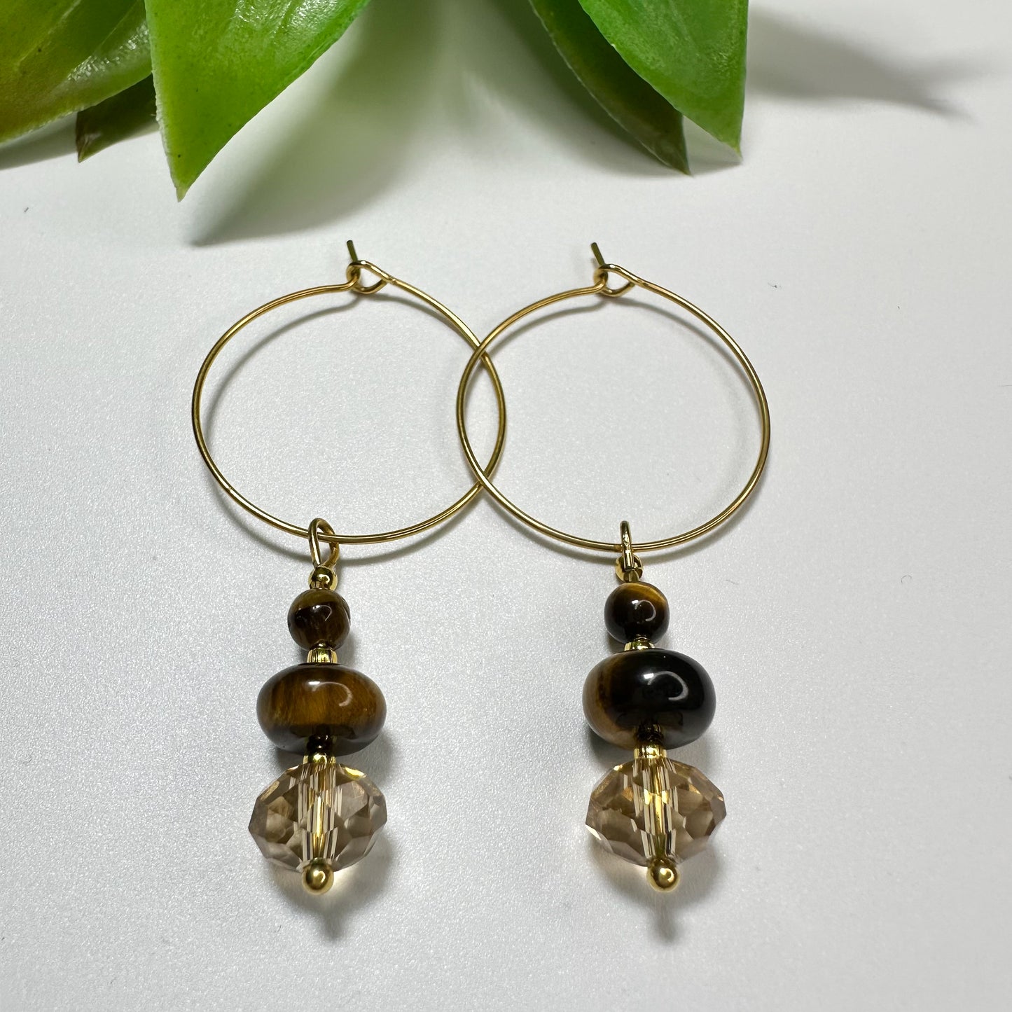 Oorbellen Tiger eye